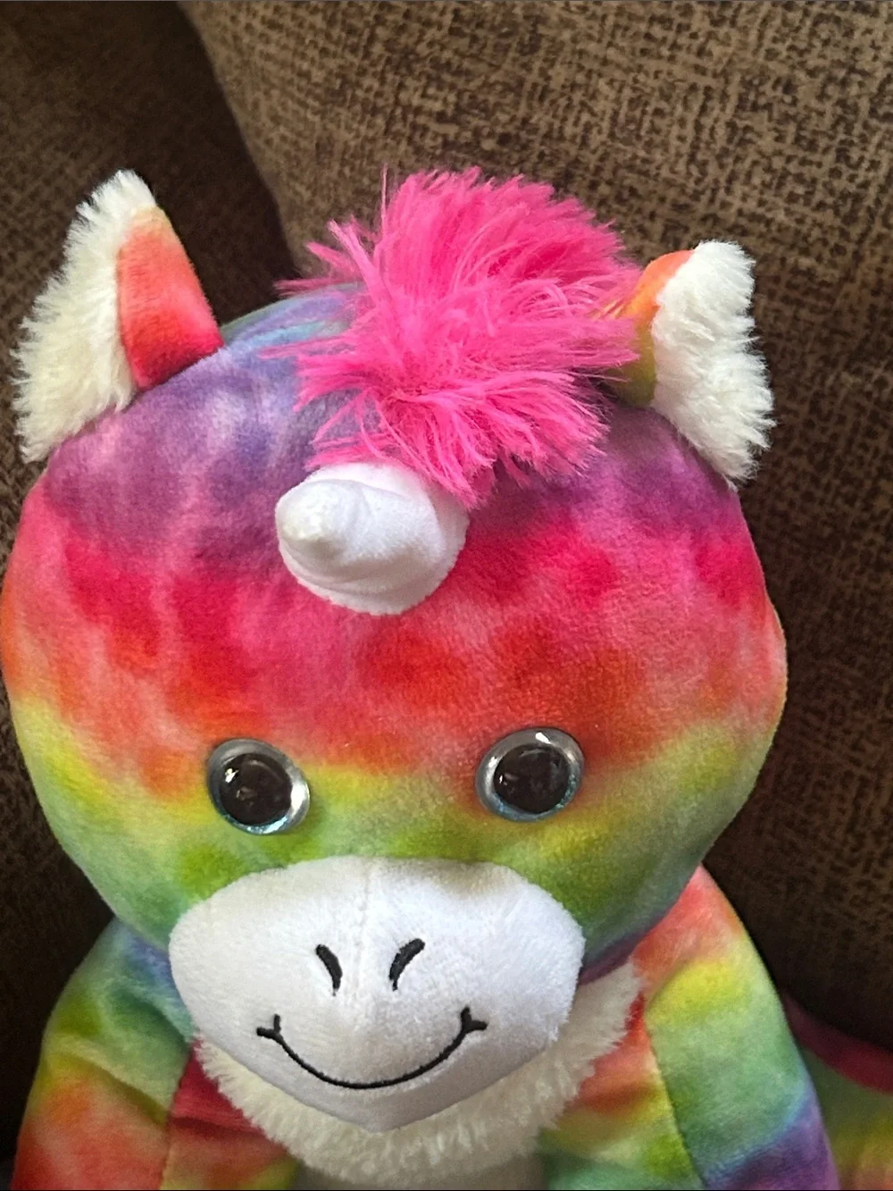 Rainbow Plush Unicorn Stuffed Toy - Multicolor. 14” Tall